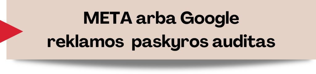 meta arba google reklamos paskyros auditas